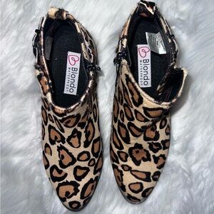 Blondo Women's Leopard Print Ankle Boots